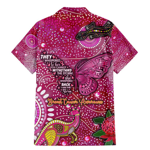 Breast Cancer Awareness Aboriginal Family Matching Mermaid Dress and Hawaiian Shirt Australian Pink Out