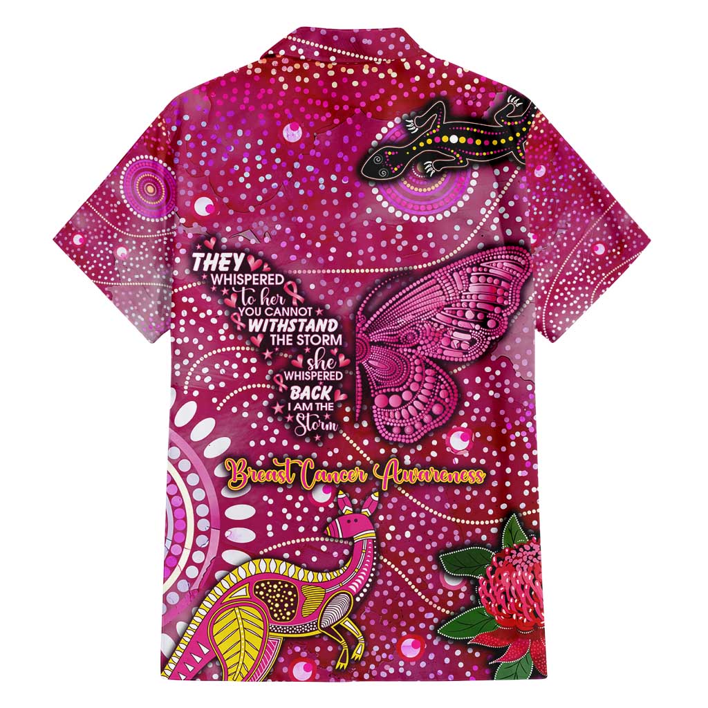 Breast Cancer Awareness Aboriginal Family Matching Summer Maxi Dress and Hawaiian Shirt Australian Pink Out