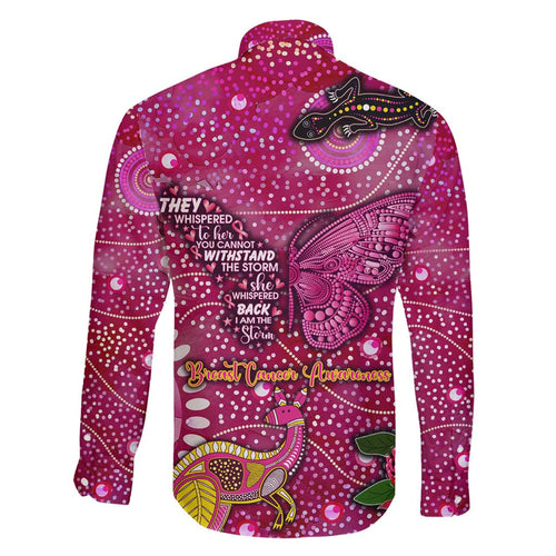 Breast Cancer Awareness Aboriginal Family Matching Summer Maxi Dress and Hawaiian Shirt Australian Pink Out