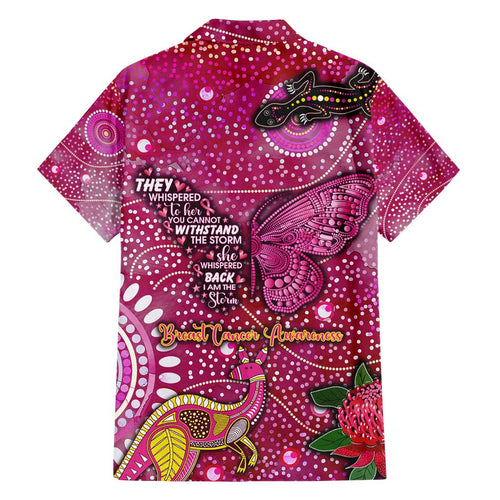 Breast Cancer Awareness Aboriginal Family Matching Tank Maxi Dress and Hawaiian Shirt Australian Pink Out