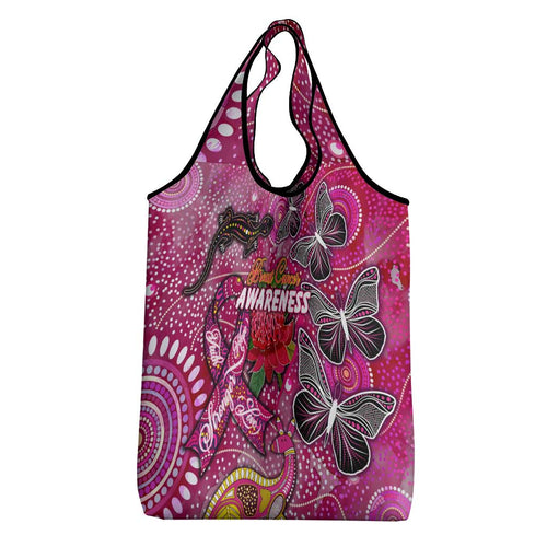 Breast Cancer Awareness Aboriginal Grocery Bag Australian Pink Out