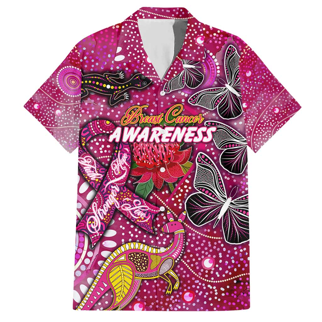 Breast Cancer Awareness Aboriginal Hawaiian Shirt Australian Pink Out