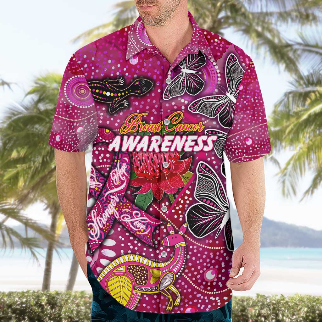 Breast Cancer Awareness Aboriginal Hawaiian Shirt Australian Pink Out