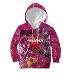 Breast Cancer Awareness Aboriginal Kid Hoodie Australian Pink Out