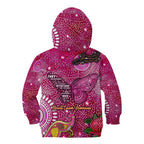 Breast Cancer Awareness Aboriginal Kid Hoodie Australian Pink Out