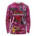 Breast Cancer Awareness Aboriginal Long Sleeve Shirt Australian Pink Out