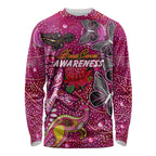 Breast Cancer Awareness Aboriginal Long Sleeve Shirt Australian Pink Out