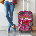Breast Cancer Awareness Aboriginal Luggage Cover Australian Pink Out