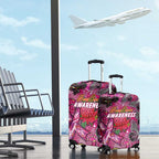 Breast Cancer Awareness Aboriginal Luggage Cover Australian Pink Out