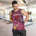 Breast Cancer Awareness Aboriginal Men Tank Top Australian Pink Out