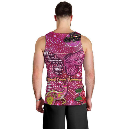 Breast Cancer Awareness Aboriginal Men Tank Top Australian Pink Out