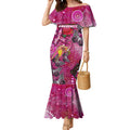 Breast Cancer Awareness Aboriginal Mermaid Dress Australian Pink Out