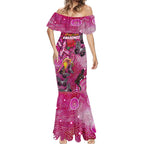 Breast Cancer Awareness Aboriginal Mermaid Dress Australian Pink Out