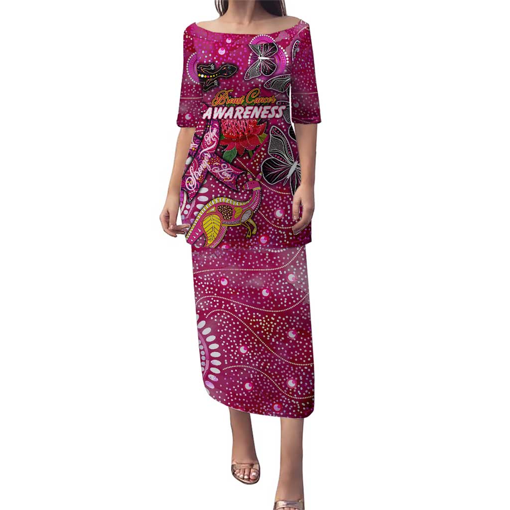 Breast Cancer Awareness Aboriginal Puletasi Australian Pink Out
