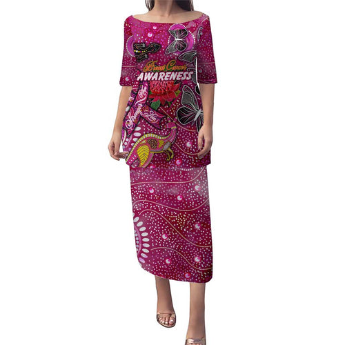 Breast Cancer Awareness Aboriginal Puletasi Australian Pink Out