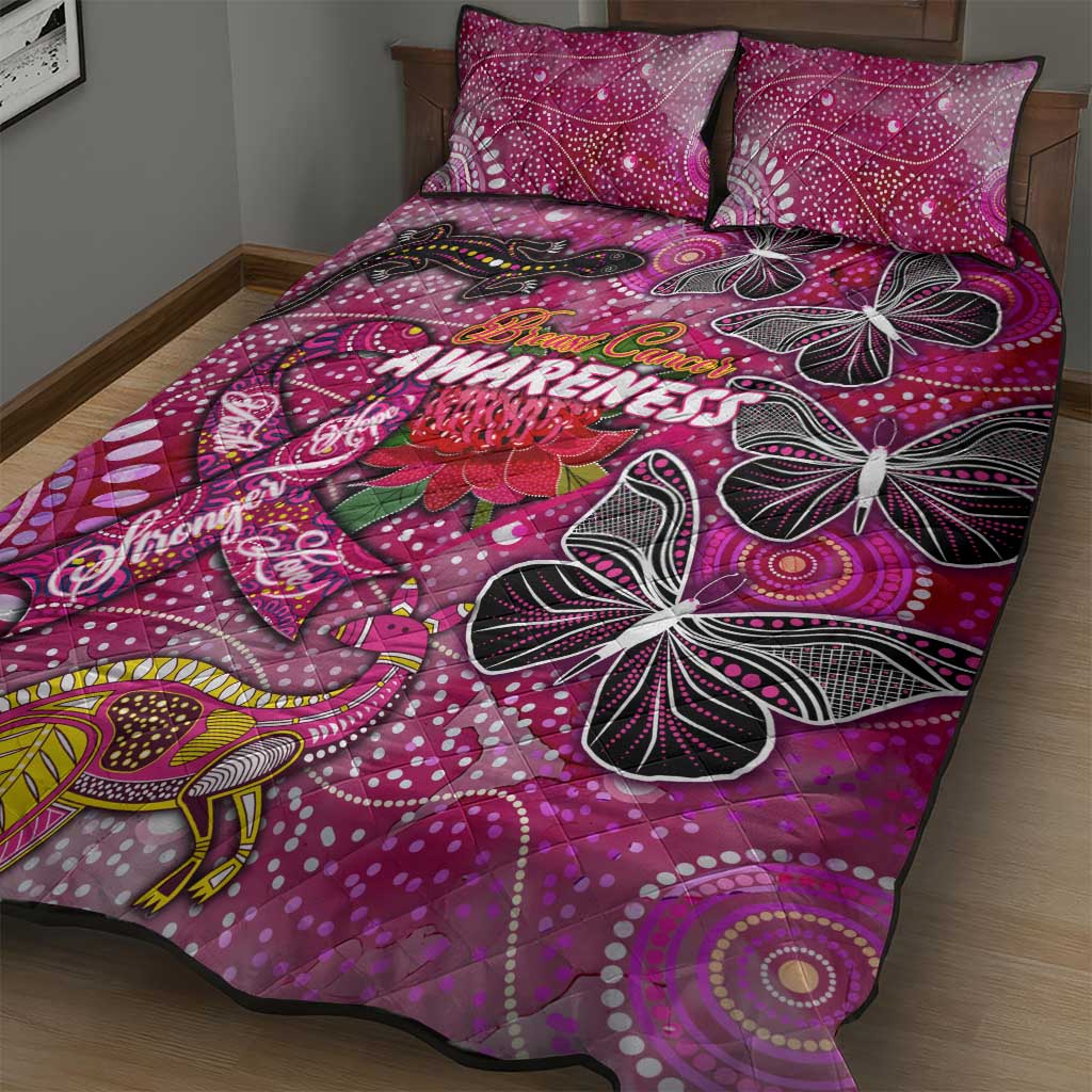 Breast Cancer Awareness Aboriginal Quilt Bed Set Australian Pink Out
