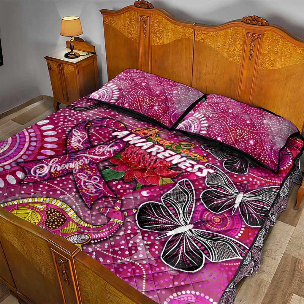 Breast Cancer Awareness Aboriginal Quilt Bed Set Australian Pink Out