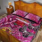 Breast Cancer Awareness Aboriginal Quilt Bed Set Australian Pink Out