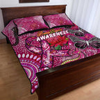Breast Cancer Awareness Aboriginal Quilt Bed Set Australian Pink Out