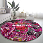 Breast Cancer Awareness Aboriginal Round Carpet Australian Pink Out