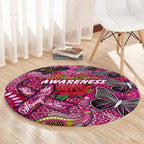 Breast Cancer Awareness Aboriginal Round Carpet Australian Pink Out