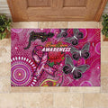 Breast Cancer Awareness Aboriginal Rubber Doormat Australian Pink Out
