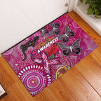 Breast Cancer Awareness Aboriginal Rubber Doormat Australian Pink Out