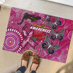 Breast Cancer Awareness Aboriginal Rubber Doormat Australian Pink Out