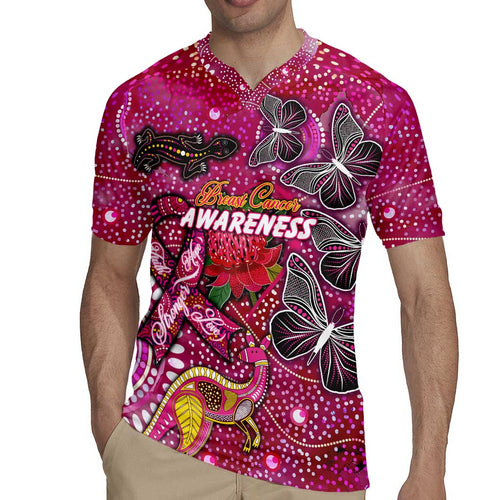 Breast Cancer Awareness Aboriginal Rugby Jersey Australian Pink Out