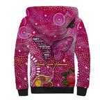 Breast Cancer Awareness Aboriginal Sherpa Hoodie Australian Pink Out