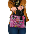 Breast Cancer Awareness Aboriginal Shoulder Handbag Australian Pink Out