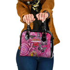 Breast Cancer Awareness Aboriginal Shoulder Handbag Australian Pink Out