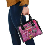 Breast Cancer Awareness Aboriginal Shoulder Handbag Australian Pink Out