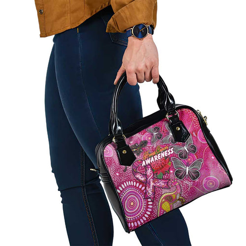 Breast Cancer Awareness Aboriginal Shoulder Handbag Australian Pink Out