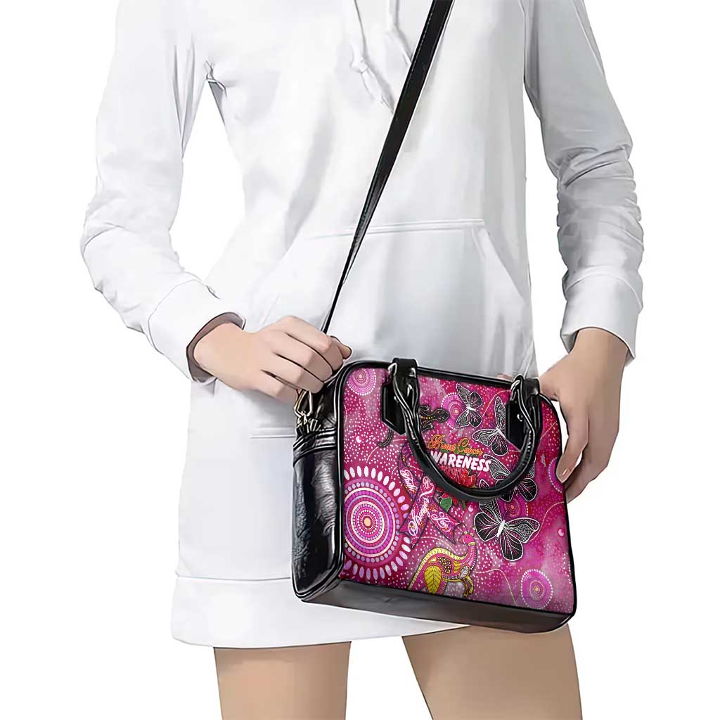 Breast Cancer Awareness Aboriginal Shoulder Handbag Australian Pink Out