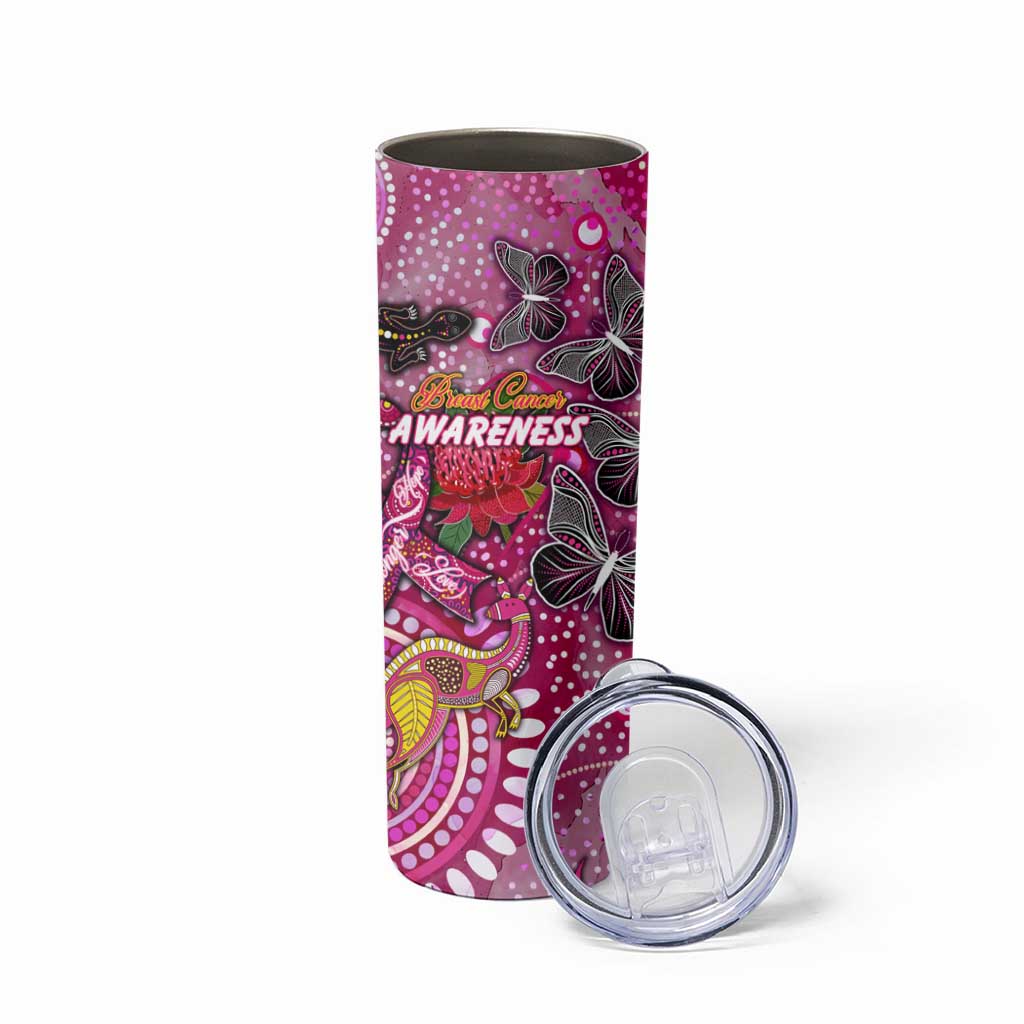Breast Cancer Awareness Aboriginal Skinny Tumbler Australian Pink Out