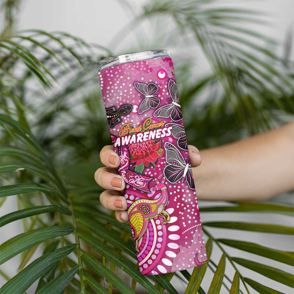 Breast Cancer Awareness Aboriginal Skinny Tumbler Australian Pink Out