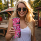 Breast Cancer Awareness Aboriginal Skinny Tumbler Australian Pink Out