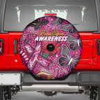 Breast Cancer Awareness Aboriginal Spare Tire Cover Australian Pink Out
