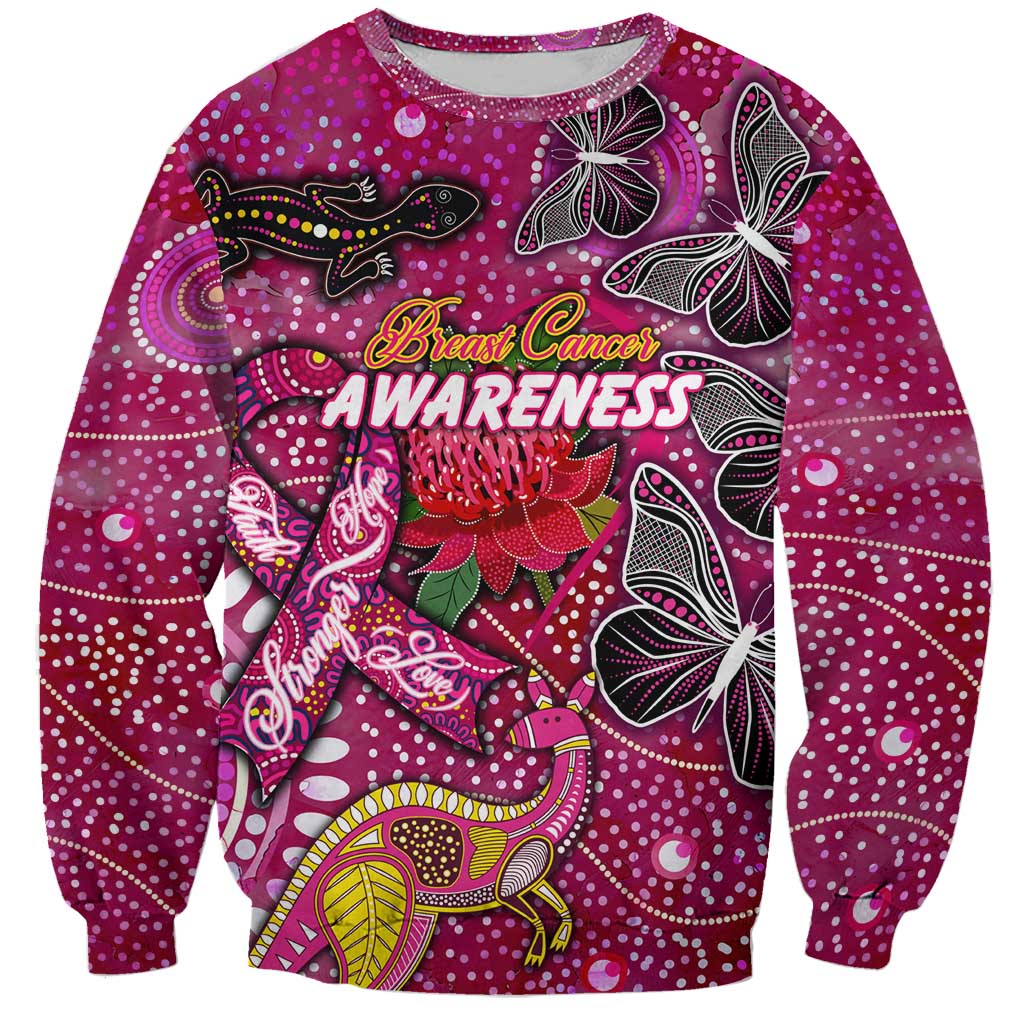 Breast Cancer Awareness Aboriginal Sweatshirt Australian Pink Out