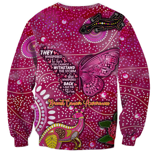 Breast Cancer Awareness Aboriginal Sweatshirt Australian Pink Out