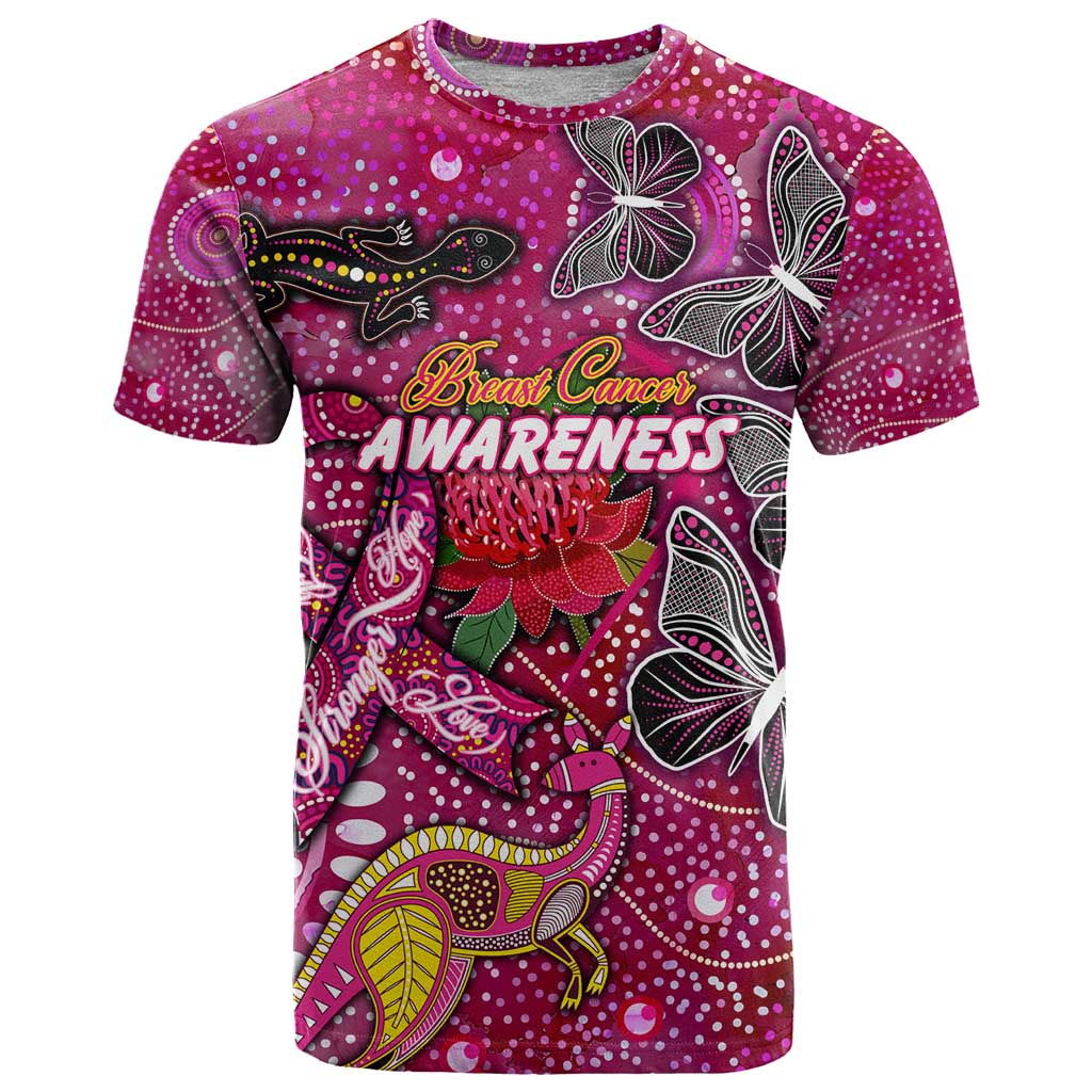 Breast Cancer Awareness Aboriginal T Shirt Australian Pink Out