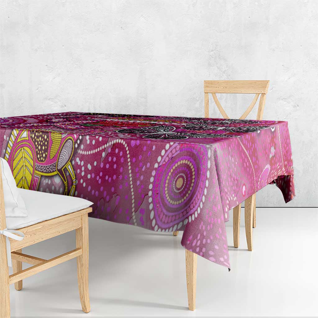 Breast Cancer Awareness Aboriginal Tablecloth Australian Pink Out