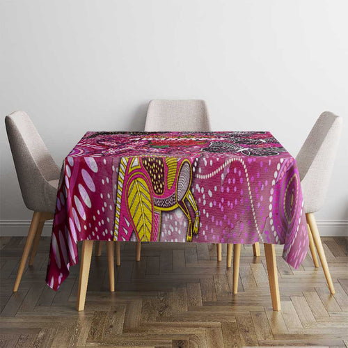 Breast Cancer Awareness Aboriginal Tablecloth Australian Pink Out