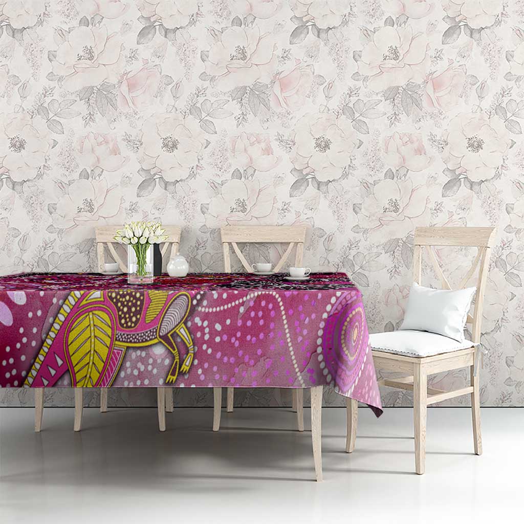 Breast Cancer Awareness Aboriginal Tablecloth Australian Pink Out