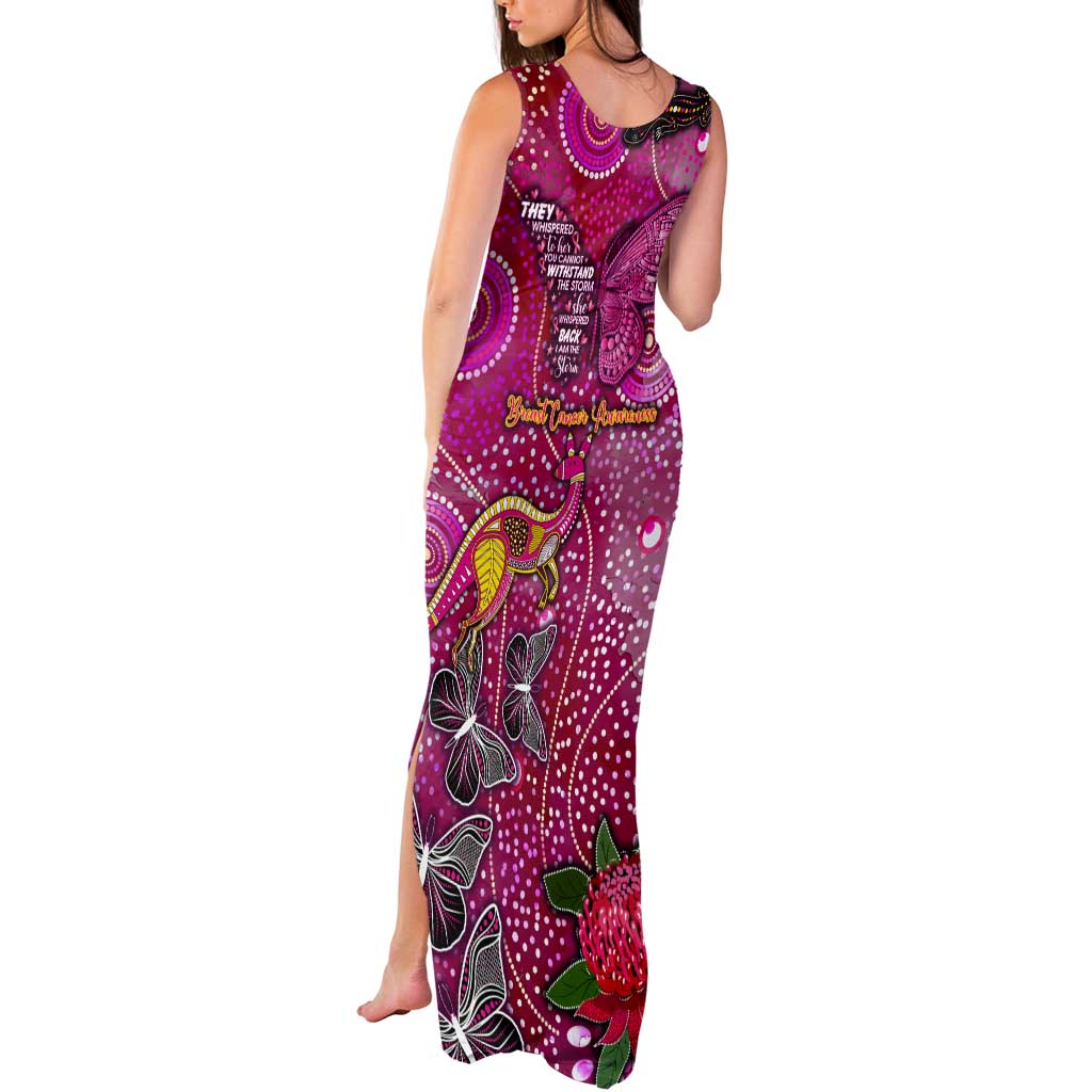 Breast Cancer Awareness Aboriginal Tank Maxi Dress Australian Pink Out