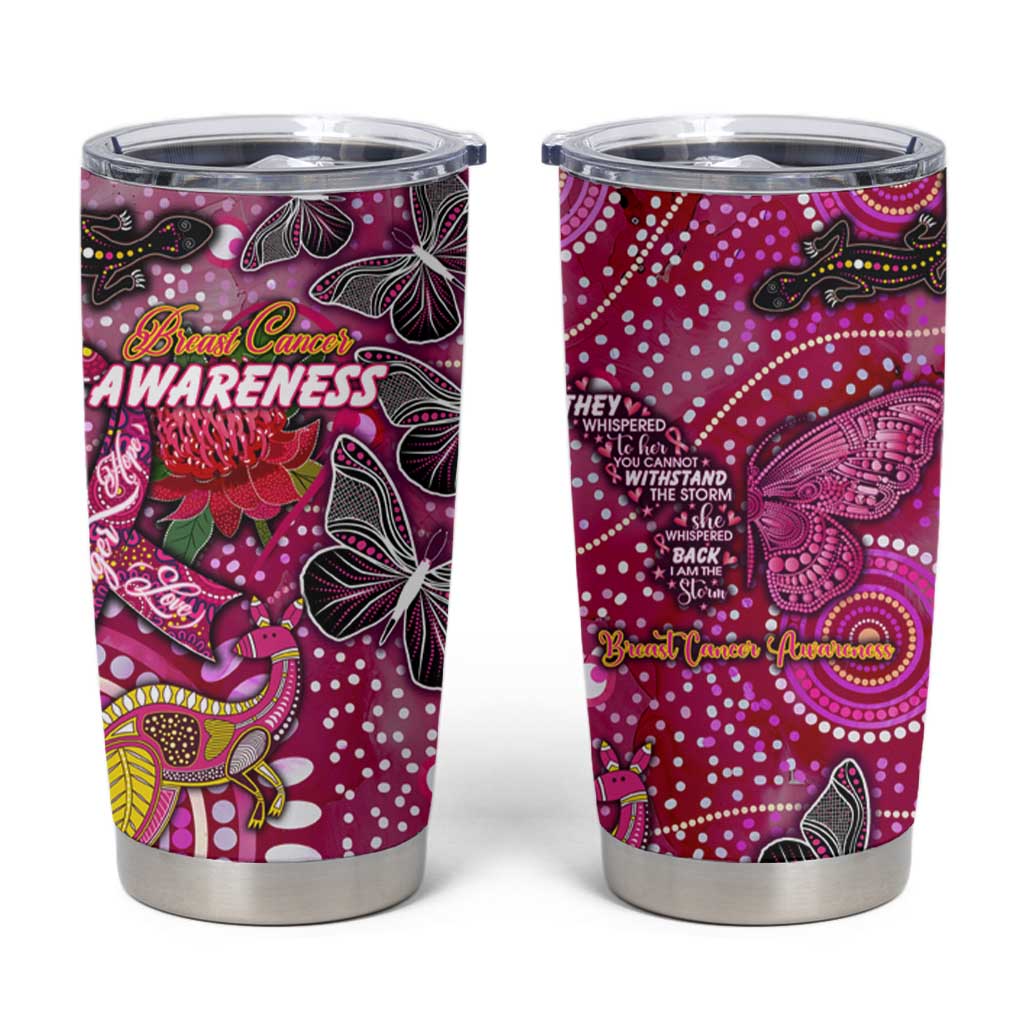 Breast Cancer Awareness Aboriginal Tumbler Cup Australian Pink Out