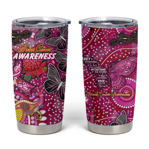 Breast Cancer Awareness Aboriginal Tumbler Cup Australian Pink Out