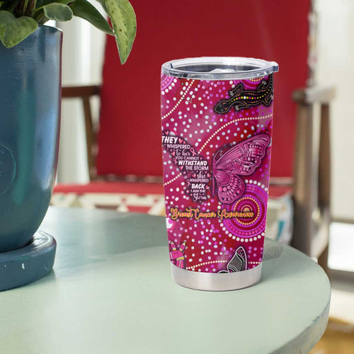 Breast Cancer Awareness Aboriginal Tumbler Cup Australian Pink Out