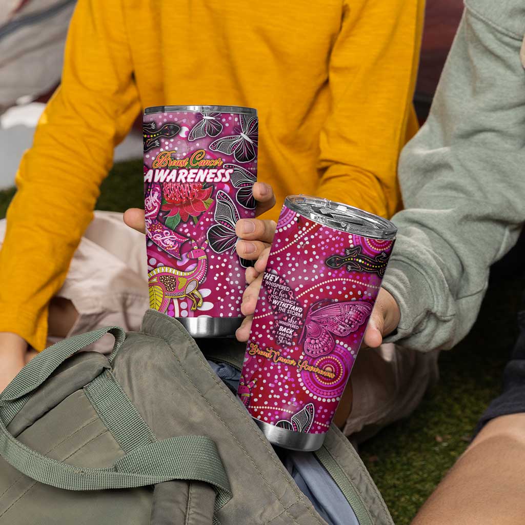 Breast Cancer Awareness Aboriginal Tumbler Cup Australian Pink Out